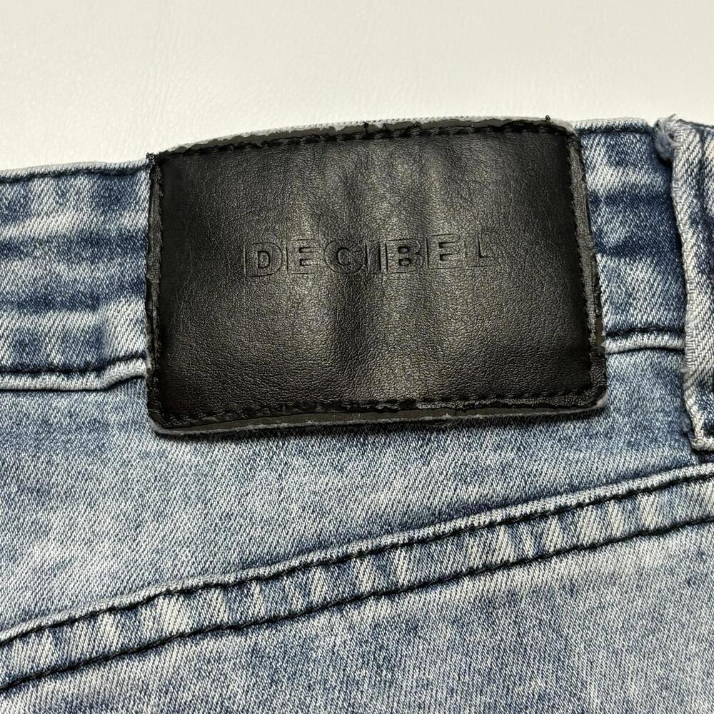 Decibel Men’s Distressed Acid Wash Moto Jeans – 36x32 - Picture 14 of 16
